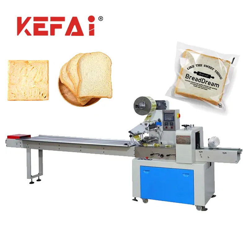 Mesin Pembungkus Roti Flowpack KEFAI
